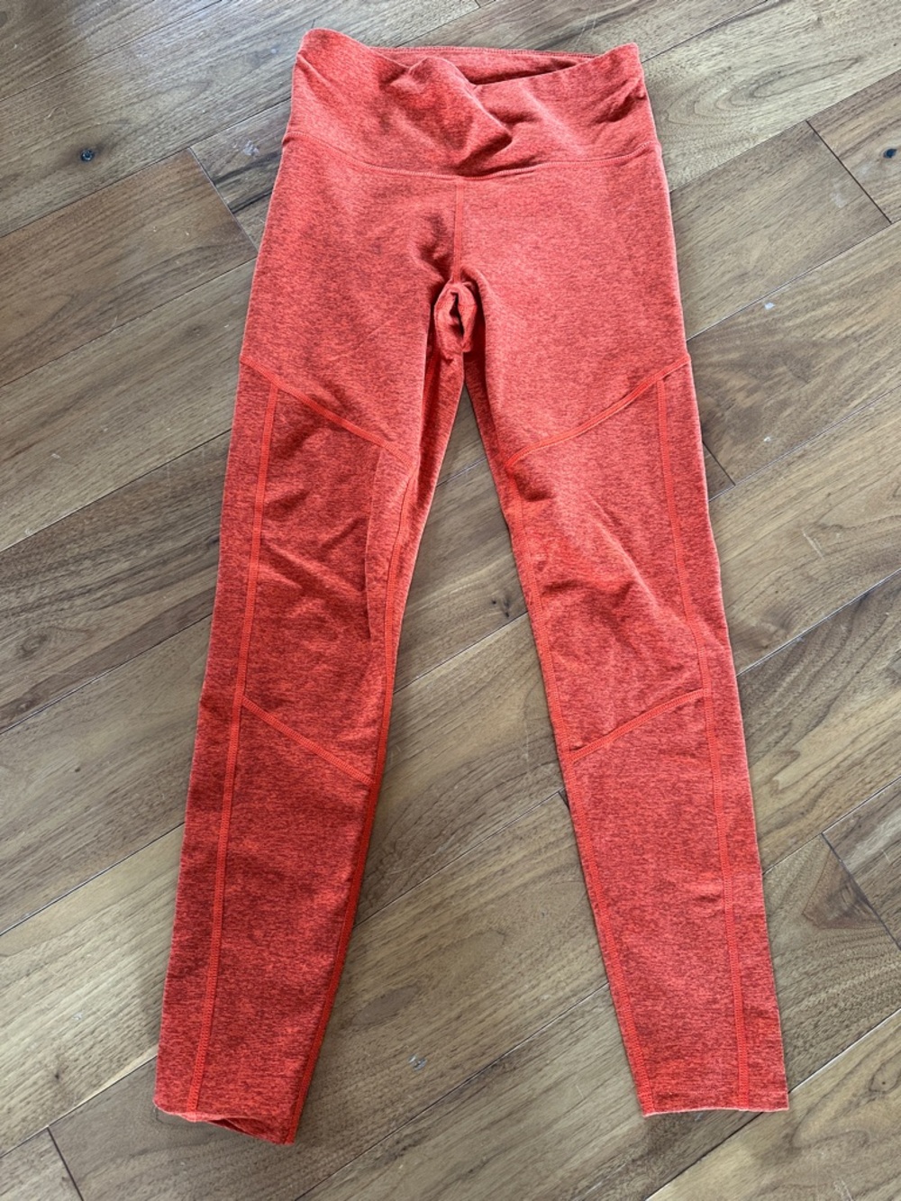 JoyLab Girls' Heathered Orange High-Waist Leggings